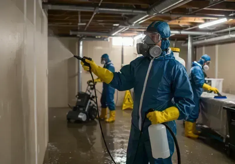 Basement Sanitization and Antimicrobial Treatment process in Ingalls Park, IL