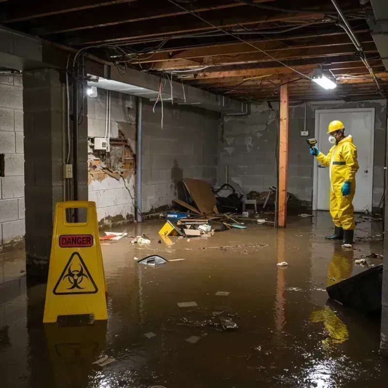 Flooded Basement Electrical Hazard in Ingalls Park, IL Property